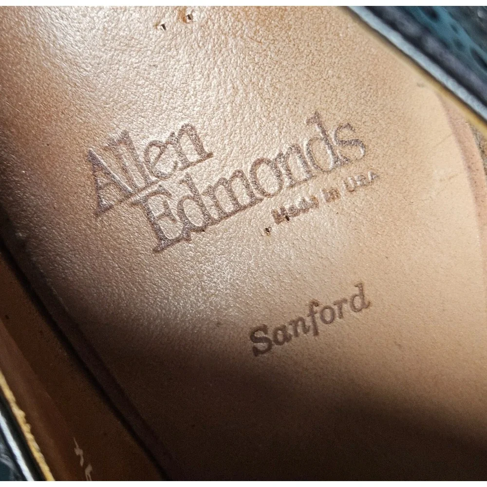 Allen Edmonds‎ Sanford Cap Toe Oxford Dress Shoes 9.5 C Leather Old Money 5207
